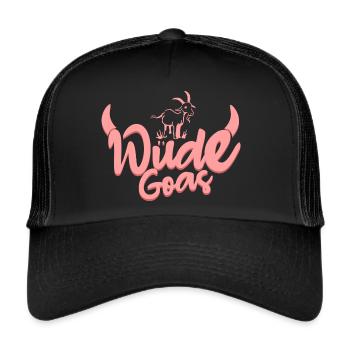 Wüde Goas - Trucker Cap - Schwarz/Schwarz - Vorne