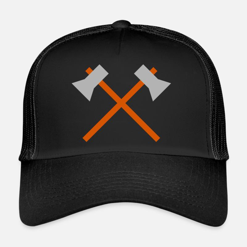 Hache - Casquette trucker  - noir/noir