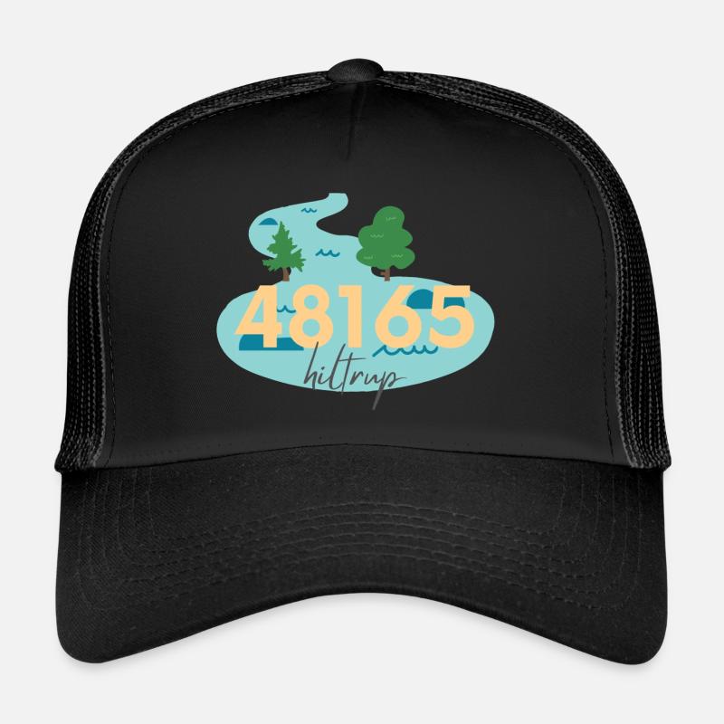 48165 Münster Hiltrup Stadtranderholung - Trucker Cap - Schwarz/Schwarz
