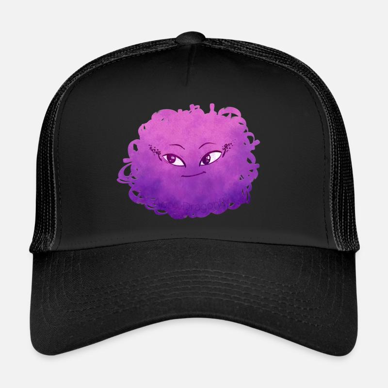 Petit Monstre pelote n°7 – rose - Casquette trucker  - noir/noir