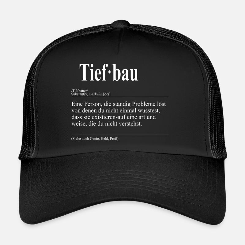 Tiefbau Lustige Berufs Definition Trucker Cap