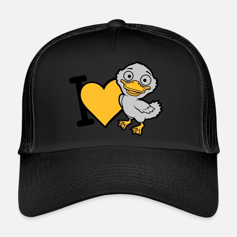I Love Ducklings Comic Trucker Cap
