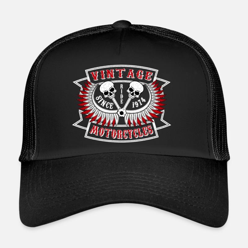 Vintage Motorräder - schwarz Trucker Cap