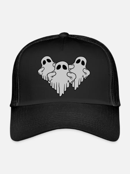 3 funny floating ghosts - Trucker Cap - black/black - Front