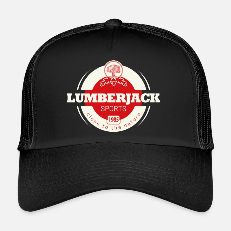bûcheron sport cercle rouge Casquette trucker 