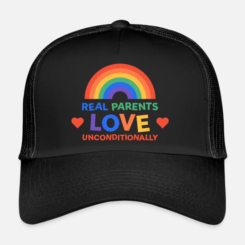 LGBTQ Eltern lieben bedingungslos Regenbogen Trucker Cap