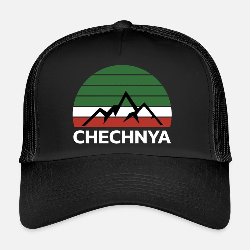 Tchétchénie Tchétchène Tschetschenien Tschetschene Drapeau Casquette trucker 