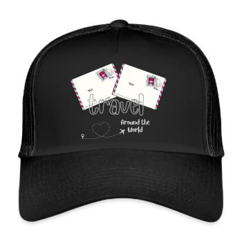 Travel Around the World - Trucker Cap - black/black - Front