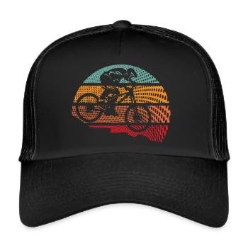 Mountain Downhill Bike MTB Retro Fahrrad Biking - Trucker Cap - Schwarz/Schwarz - Vorne