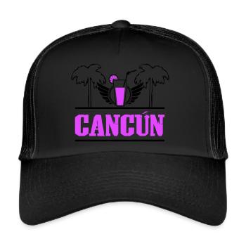 Cancun - Trucker Cap - Schwarz/Schwarz - Vorne