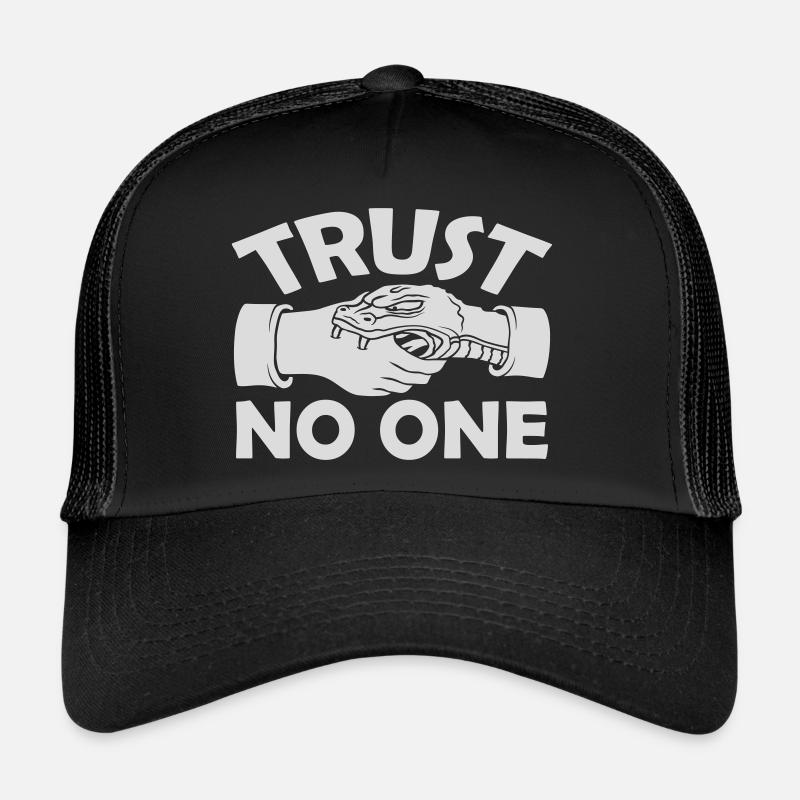ne faites confiance à personne pour ne citer - Casquette trucker  - noir/noir