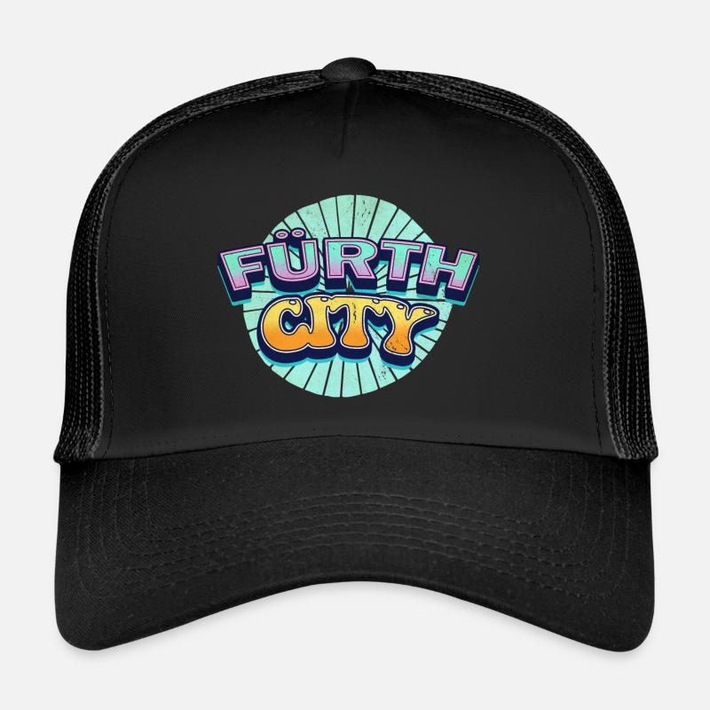 Fuerth Germany City Font Pop Art Comic Trucker Cap
