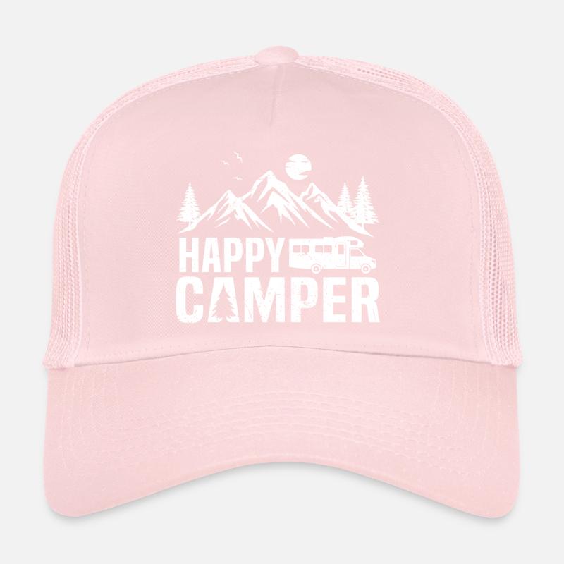 Happy camper camper camping t-shirt Trucker Cap