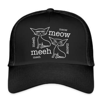 Meeh Meow - Bon et mauvais chats - Casquette trucker  - noir/noir - Devant