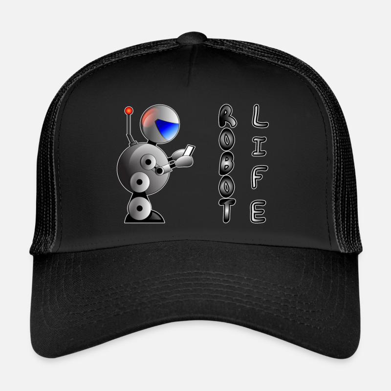 Robot Life Trucker Cap