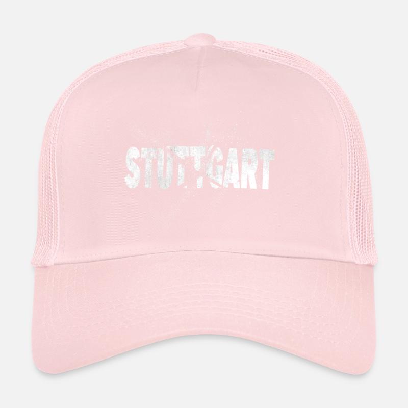 Stuttgart Germany City Font Grunge Splash Trucker Cap