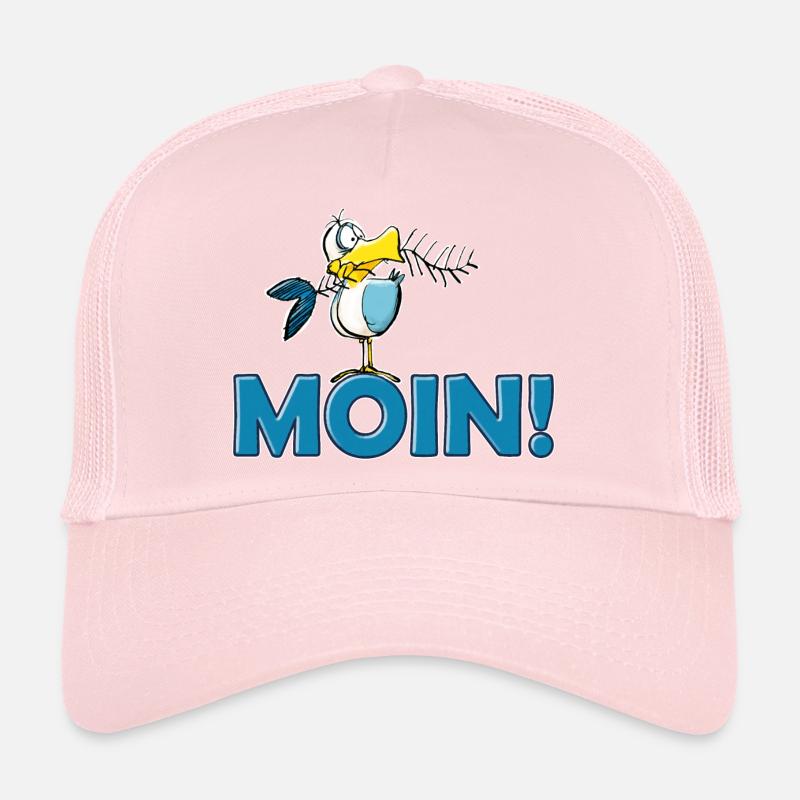 lustige Moin Möwe mit Gräte Trucker Cap
