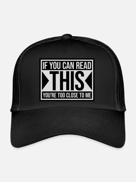 trop près de moi - Casquette trucker  - noir/noir - Devant