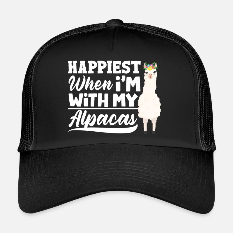 mammifères ll’alpaga le plus heureux quand je suis avec mon Casquette trucker 