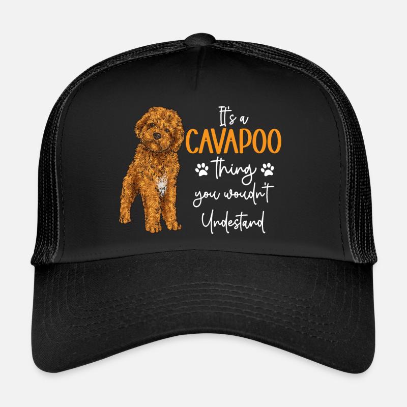 Cavapoo Cavoodle Capoodle Hund - Trucker Cap - Schwarz/Schwarz
