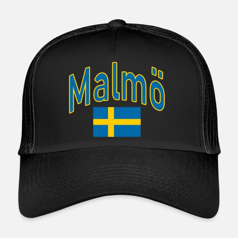 Malmö Sweden flag Trucker Cap
