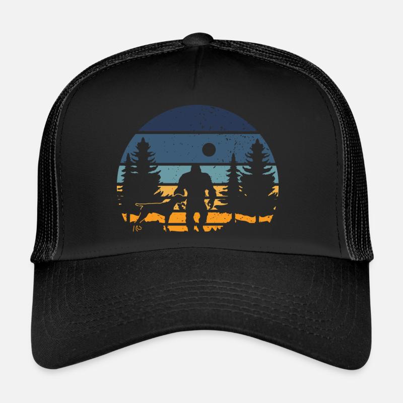 Deutsch Kurzhaar GSP Hund - Trucker Cap - Schwarz/Schwarz