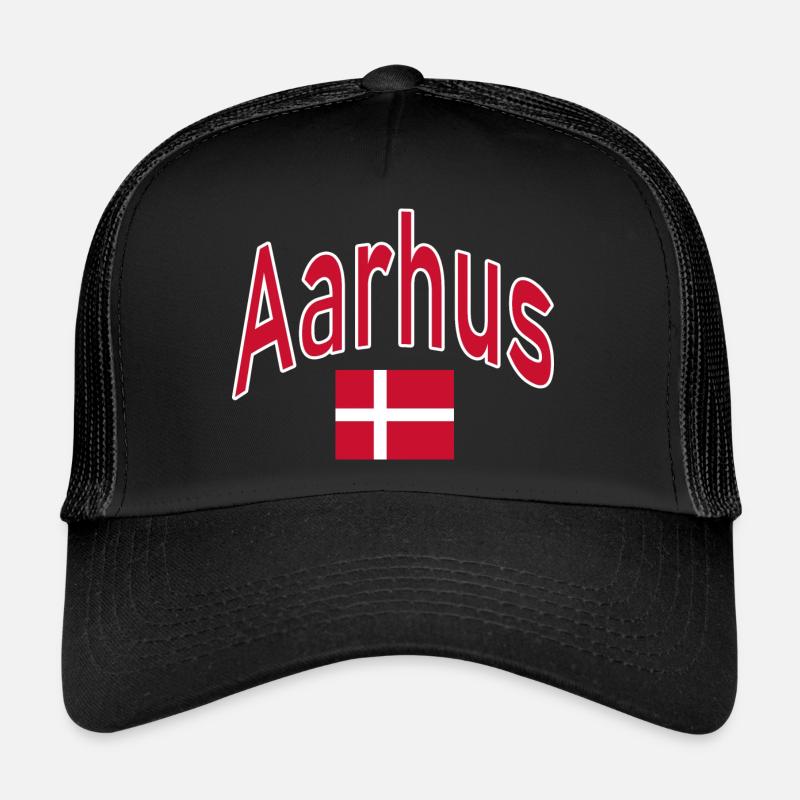 Drapeau d’Aarhus Danemark Casquette trucker 