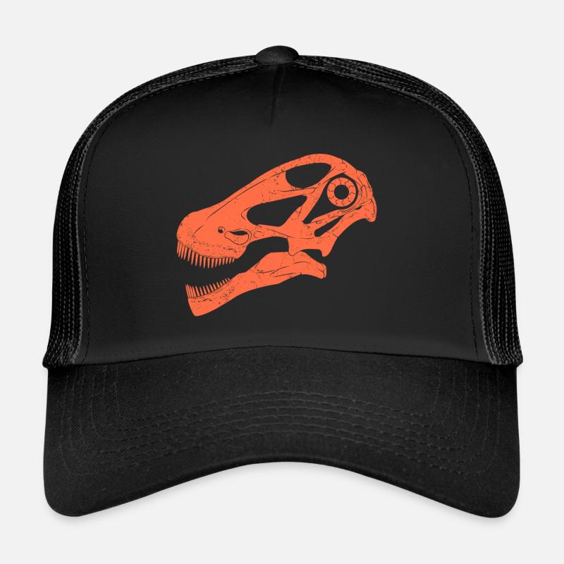 Argentinosaurus Fossil Schädel - Trucker Cap - Schwarz/Schwarz