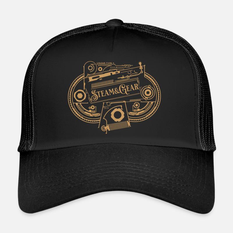 Victorian steampunk design - Trucker Cap - black/black