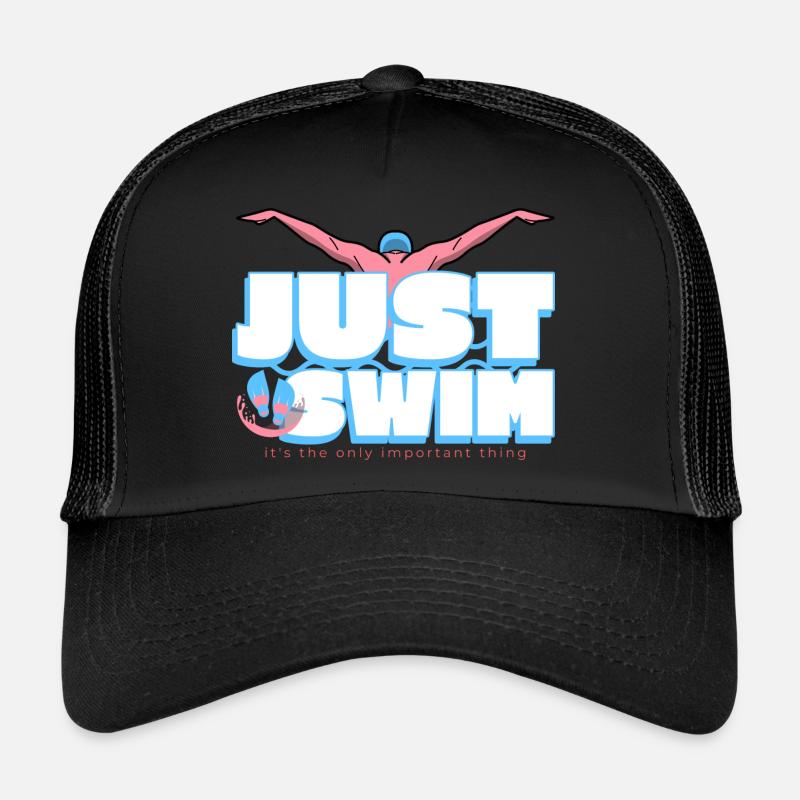 Just Swim, it's the only importent thing - Trucker Cap - black/black