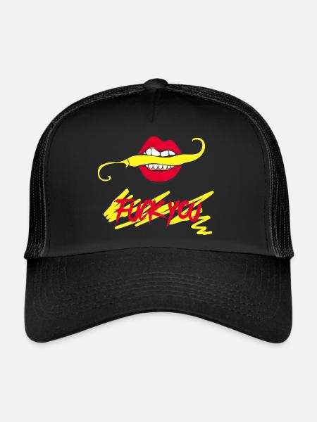 Va te faire foutre - Casquette trucker  - noir/noir - Devant
