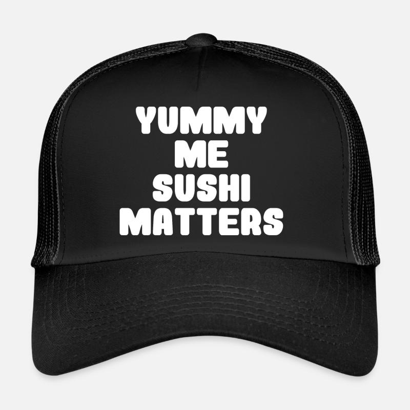 Sushi - Essen - Trucker Cap - Schwarz/Schwarz