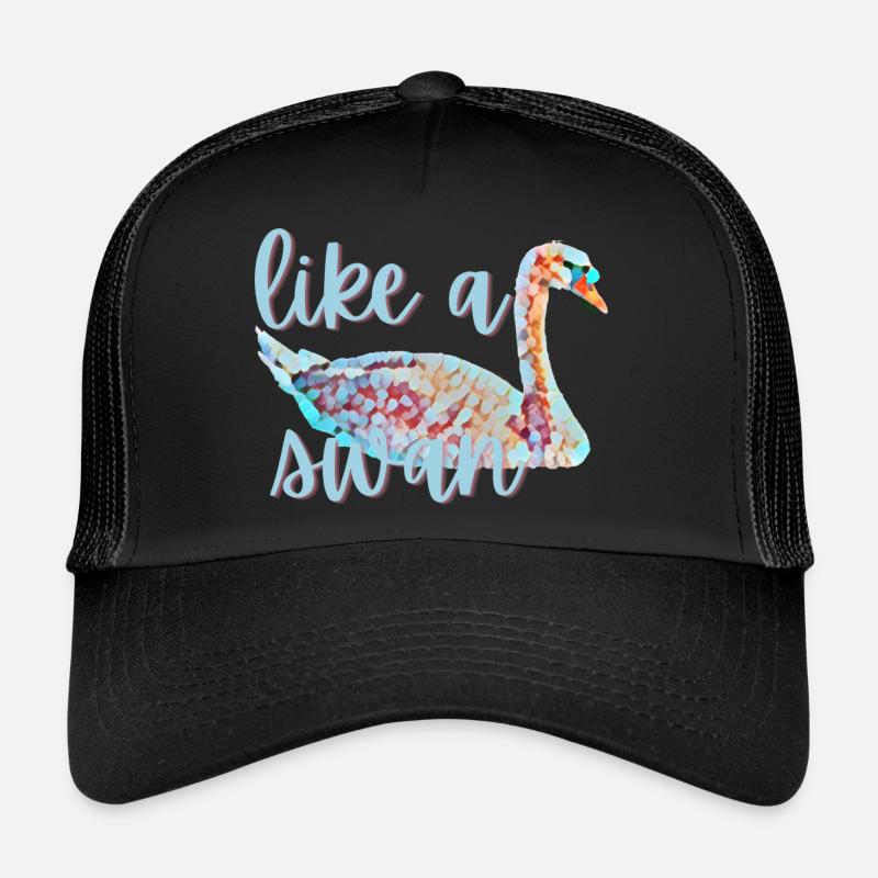 Wie ein Schwan - wunderschön und frei Trucker Cap