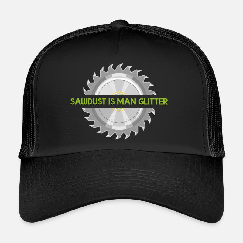 La sciure de bois est paillettes pour l’homme Casquette trucker 