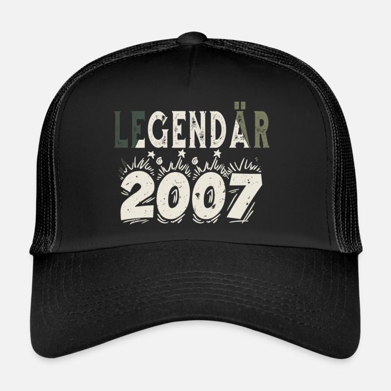 Legendär 2007 - Trucker Cap - Schwarz/Schwarz