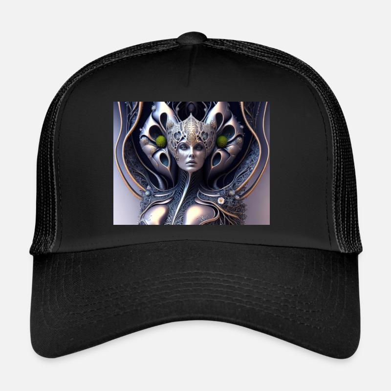 Mystische Hexe - Trucker Cap - Schwarz/Schwarz