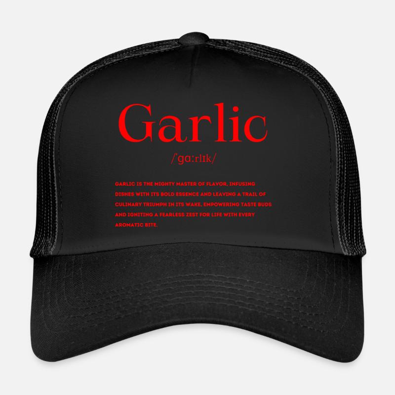 Knoblauch Definition - Trucker Cap - Schwarz/Schwarz