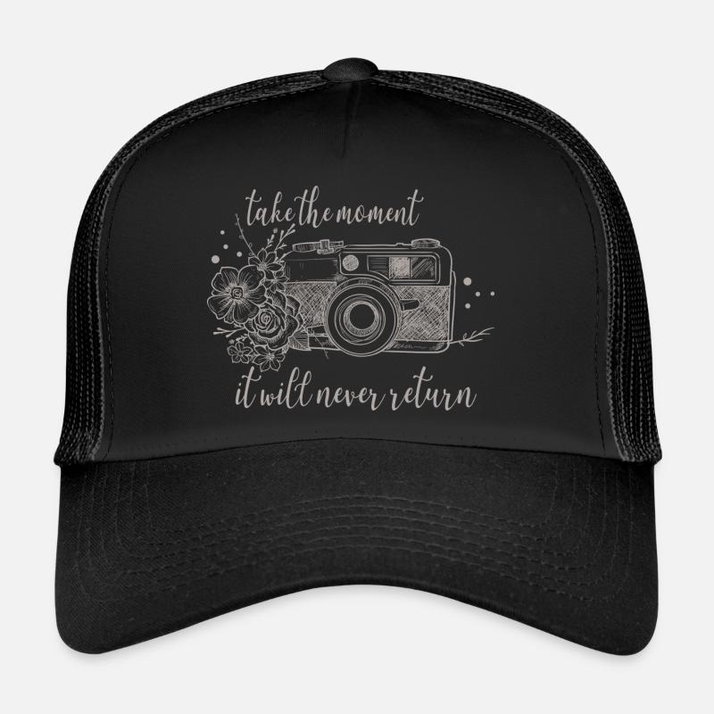 Prenez le moment - Casquette trucker  - noir/noir