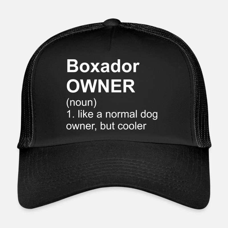 Boxador Owner I Boxer Labrador Mix - Trucker Cap - Schwarz/Schwarz