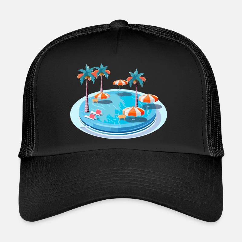 Une piscine de rêve Casquette trucker 