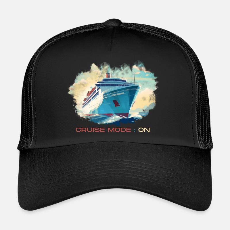Mode croisière activé. Un motif élégant pour les vacances. Casquette trucker 
