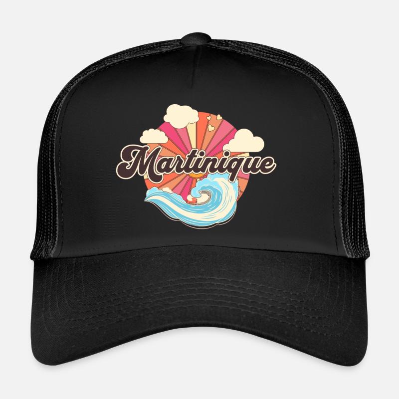 Martinique Karibischer Retro-Strand Trucker Cap