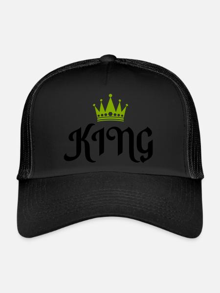 king 02 - Trucker Cap - black/black - Front
