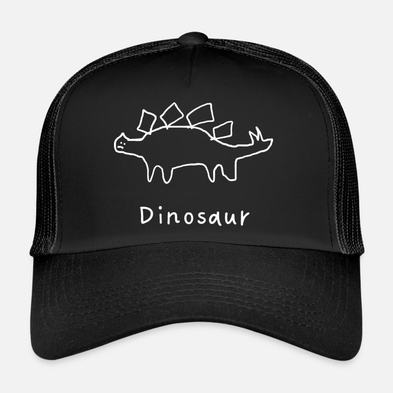Dinosaurier - Trucker Cap - Schwarz/Schwarz