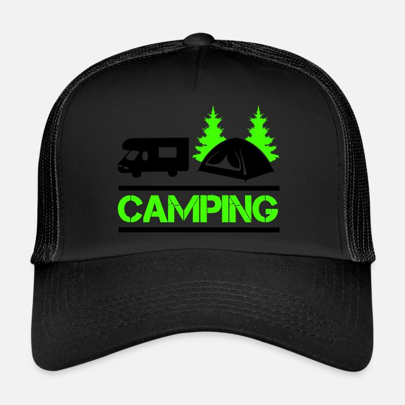 Camping 01 - Casquette trucker  - noir/noir