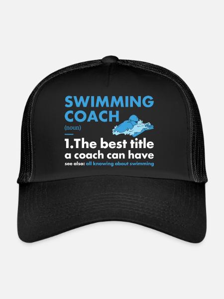 Sport Coach Swimming - Trucker Cap - Schwarz/Schwarz