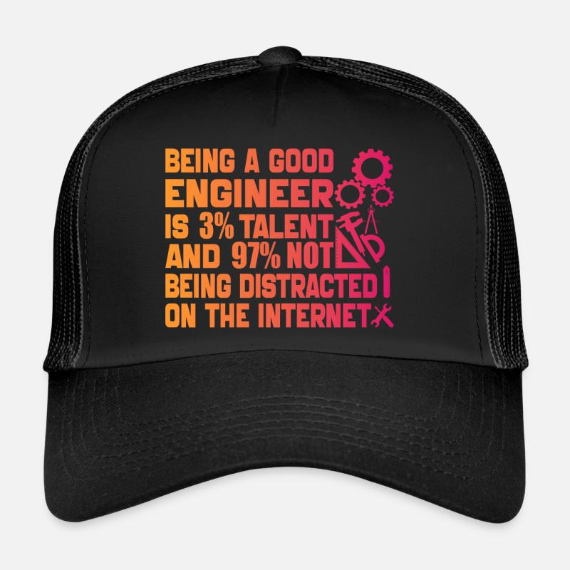 Funny Engineer Men Women Mechanical Engineering Casquette trucker 