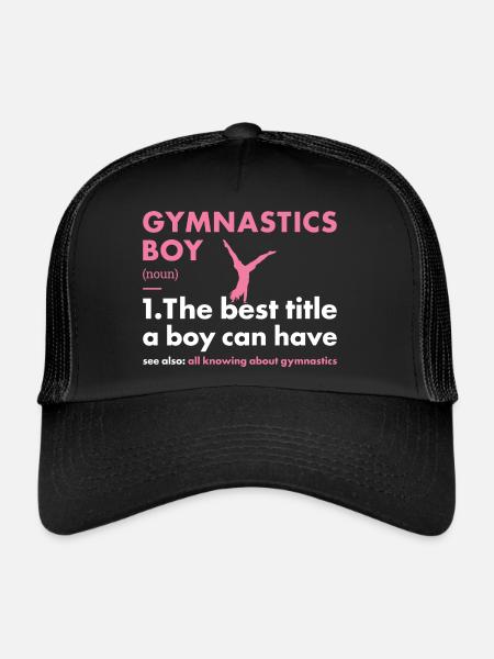 Sport Garçon Gymnastique - Casquette trucker  - noir/noir - Devant