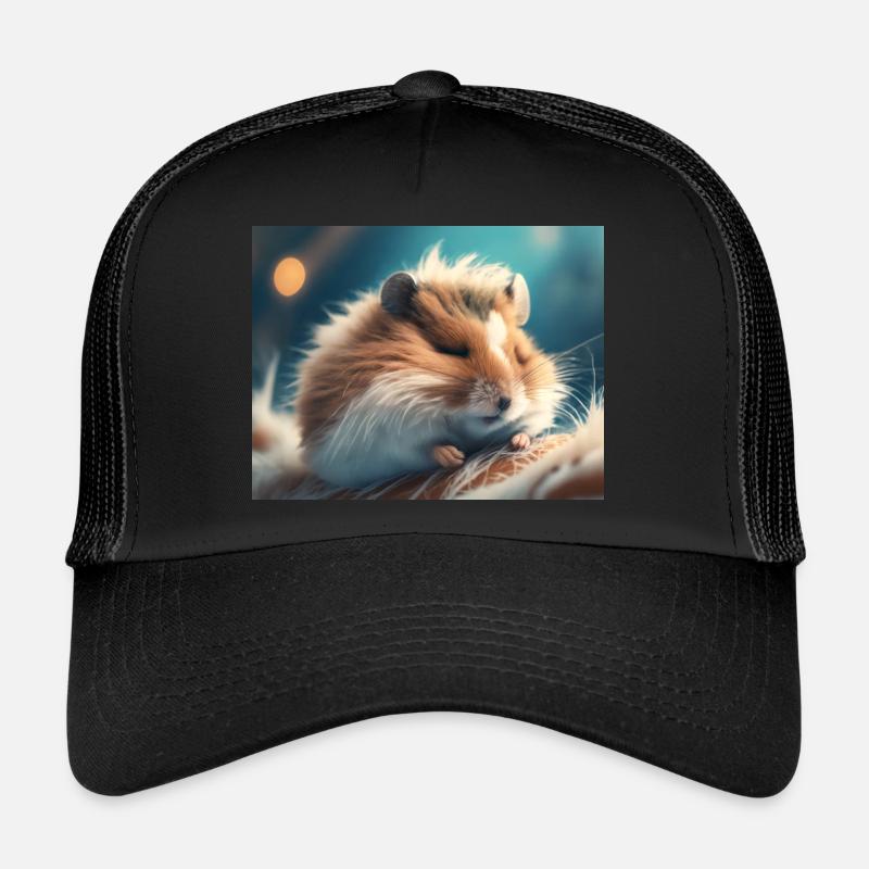 Cute animals doing hibernation – hamster Trucker Cap