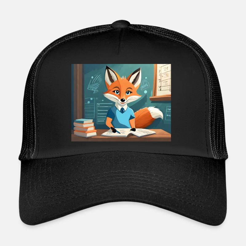 cute little fiend fox raising his hand Trucker Cap